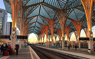 Station in Lisbon in the evening small