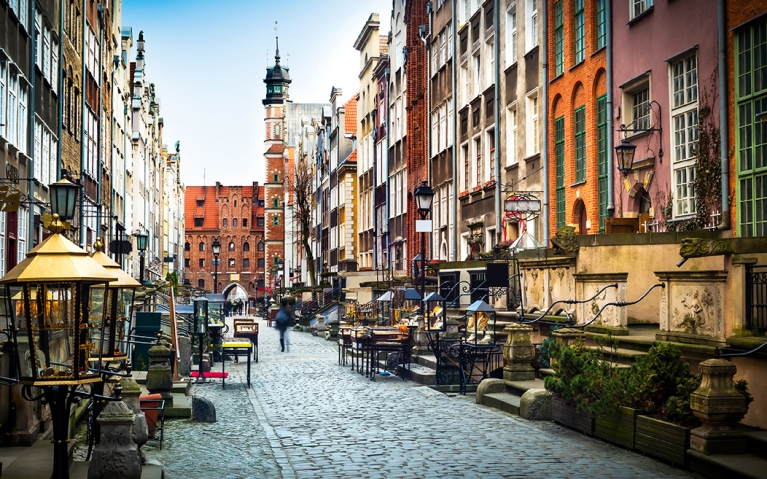 Cobbled streets of Gdansk
