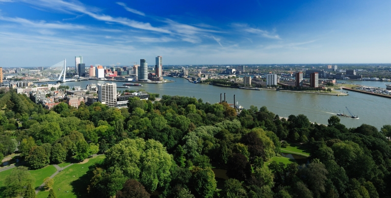 Vista aérea de Rotterdam