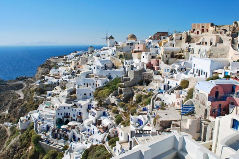 Scenic view of Oia