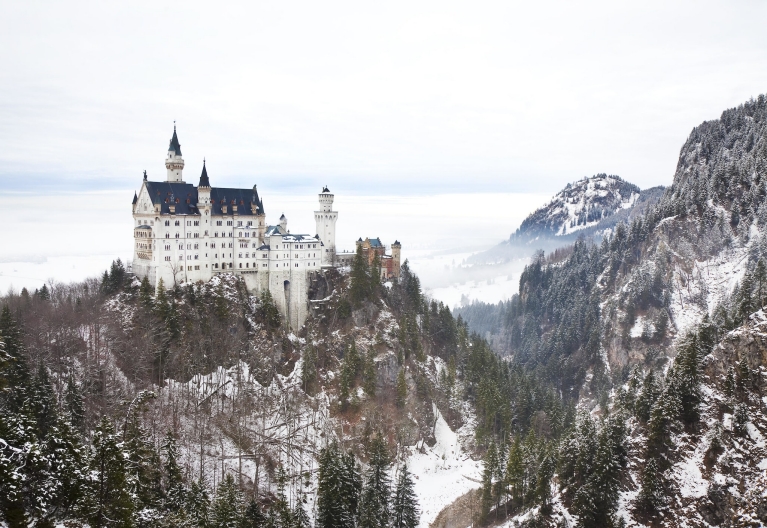 Castello di Neuschwanstein in inverno