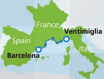 map-route-barcelona-ventimiglia