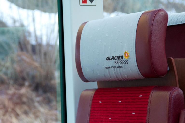 Sitzplatz im Glacier Express