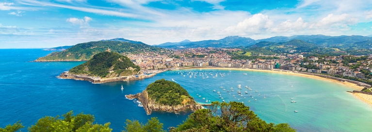 Vista de San Sebastián, en el norte de España