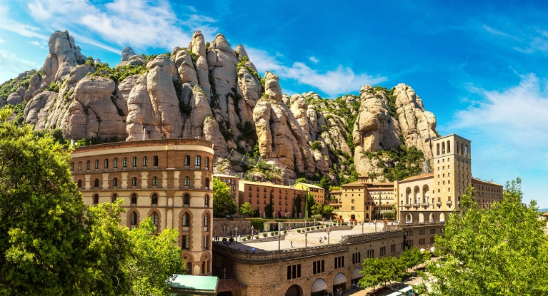 Mountainside city of Montserrat