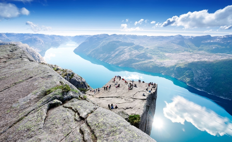 The Pulpit Rock overlooking the Lysefjord