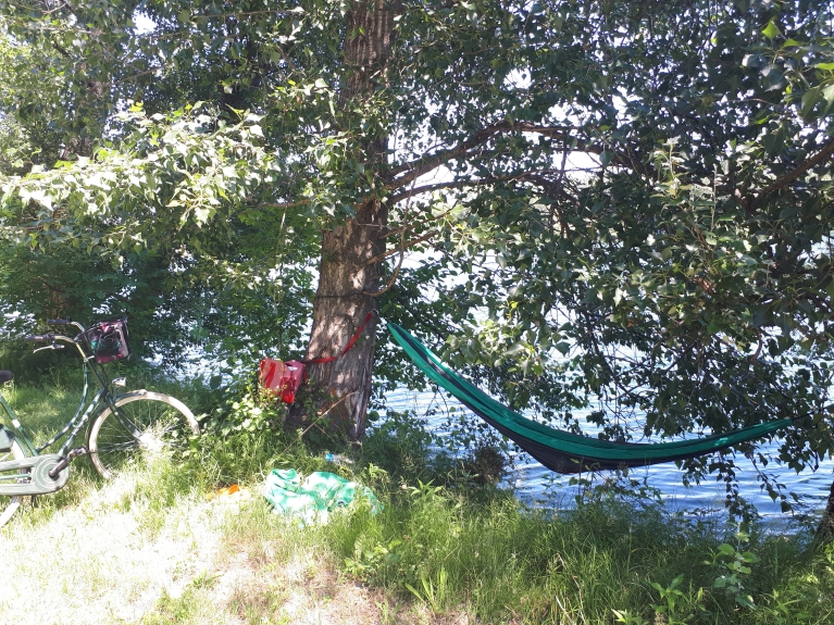 Linda's hammock at Danube Island