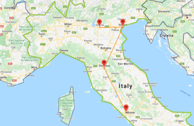 alt Italy map