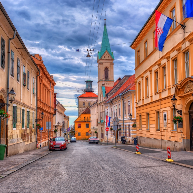 square-croatia-zagreb-empty-street-old-city-center