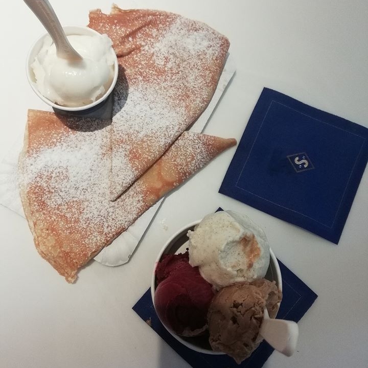 Crepes and ice cream in France